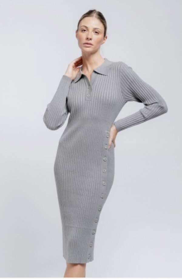 Vestido punto canalé